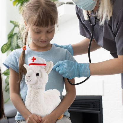 SUPER-SOFT PLUSH - LLAMA - WHITE NURSE