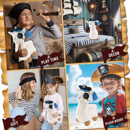 SUPER-SOFT PLUSH - LLAMA - WHITE PIRATE DRESS UP