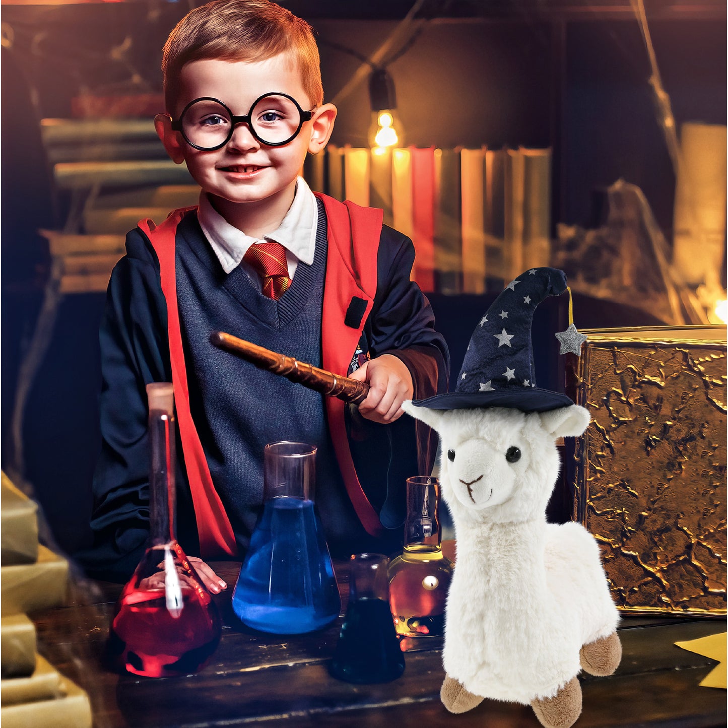 SUPER-SOFT PLUSH - LLAMA - WHITE WIZARD