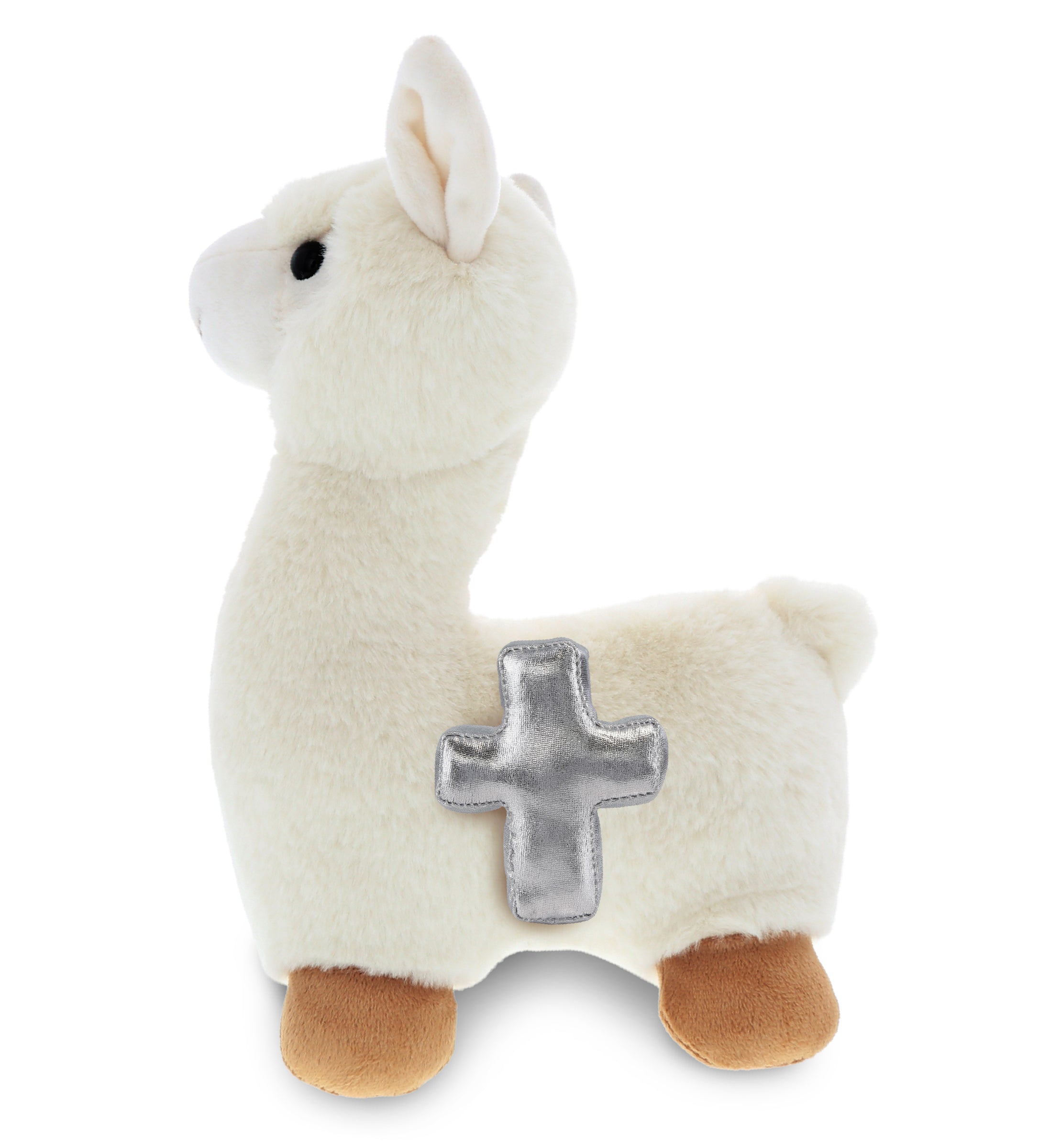 PLUSH CROSS - SUPER-SOFT PLUSH - LLAMA - WHITE