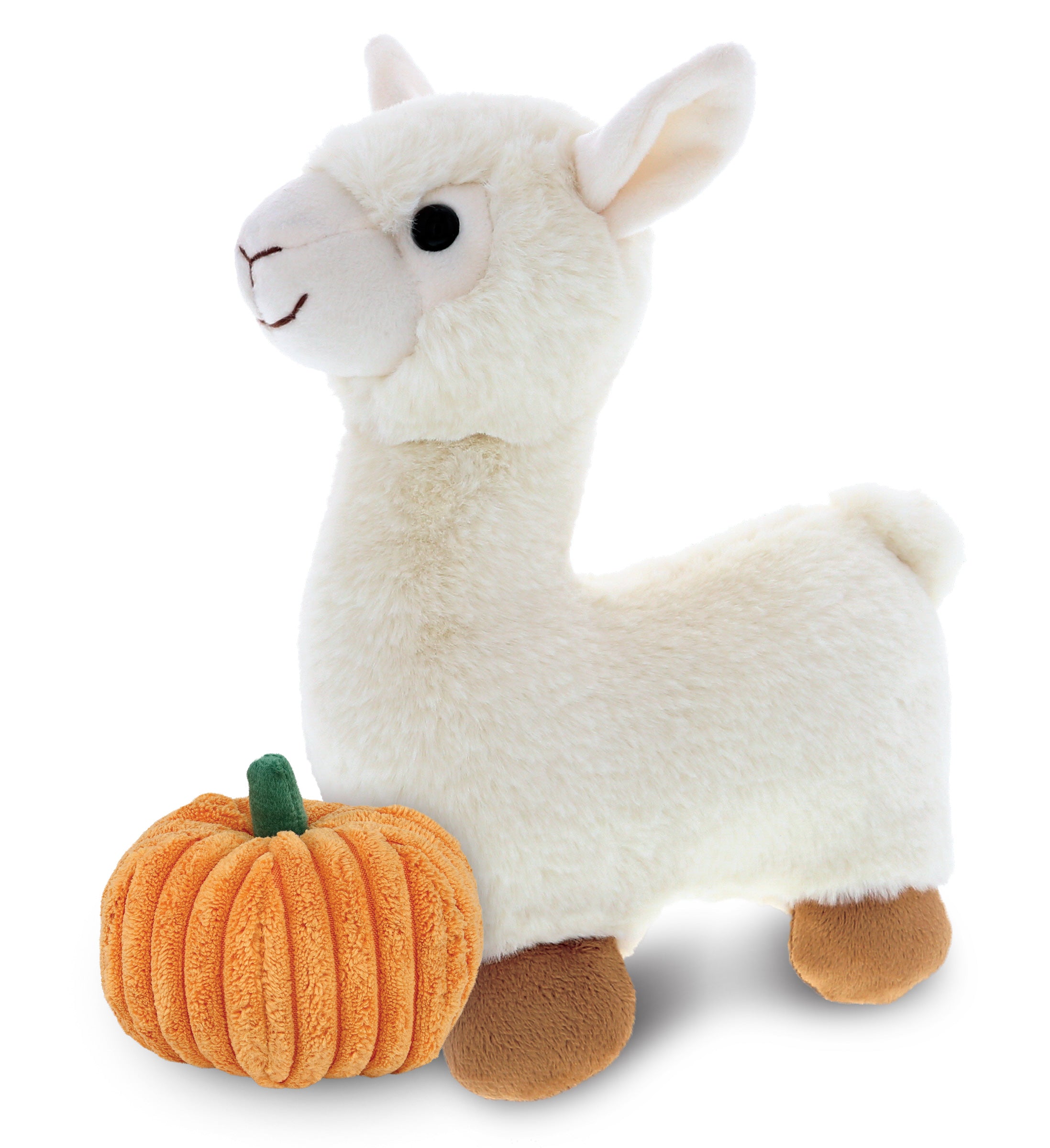PLUSH PUMPKIN - SUPER-SOFT PLUSH - LLAMA - WHITE