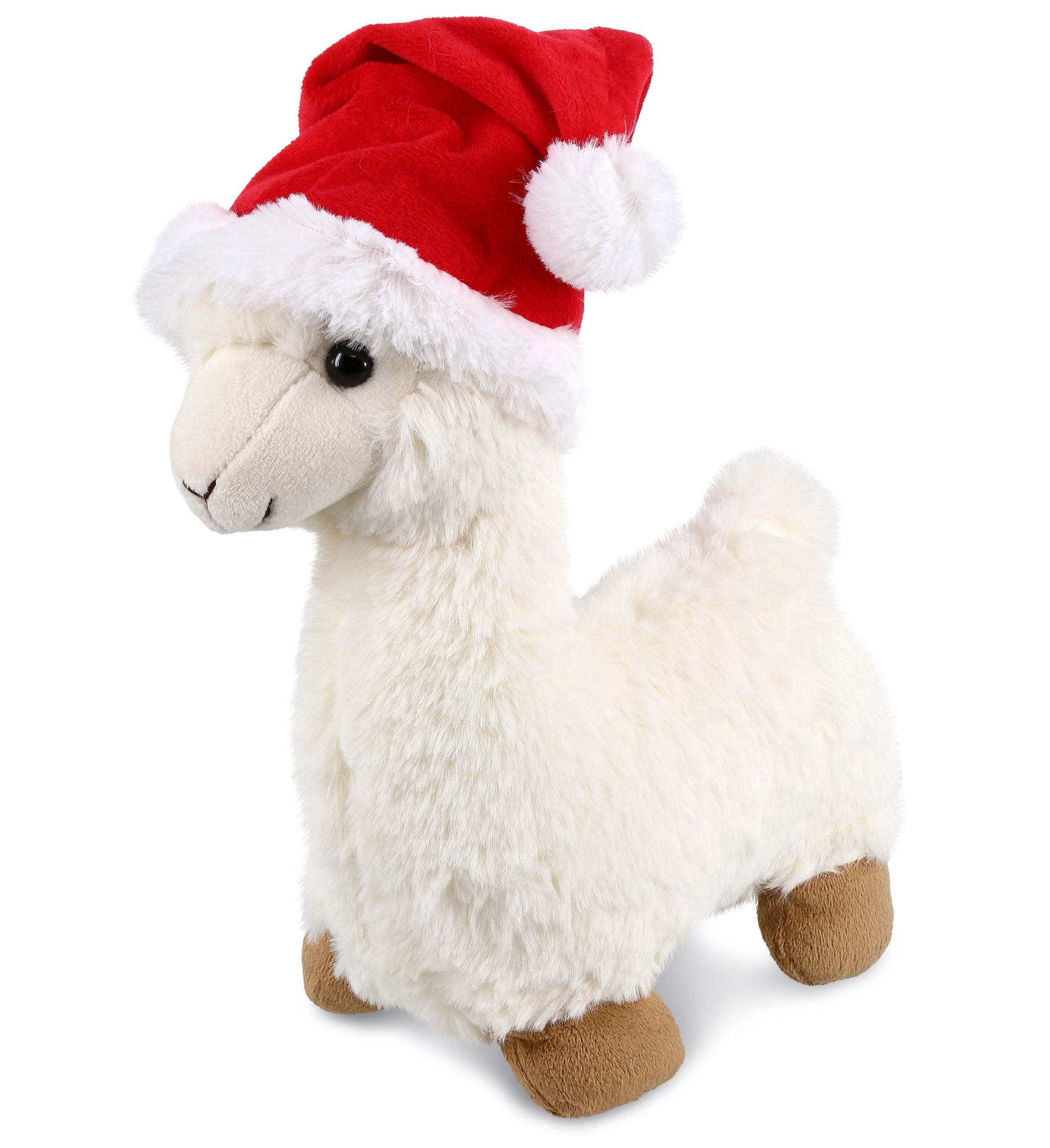 PLUSH SANTA - SUPER-SOFT PLUSH - LLAMA - WHITE