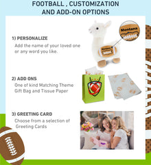 SUPER-SOFT PLUSH - LLAMA - WHITE WITH FOOTBALL PLUSH