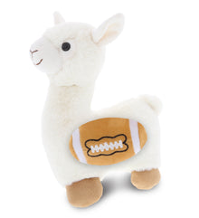 SUPER-SOFT PLUSH - LLAMA - WHITE WITH FOOTBALL PLUSH