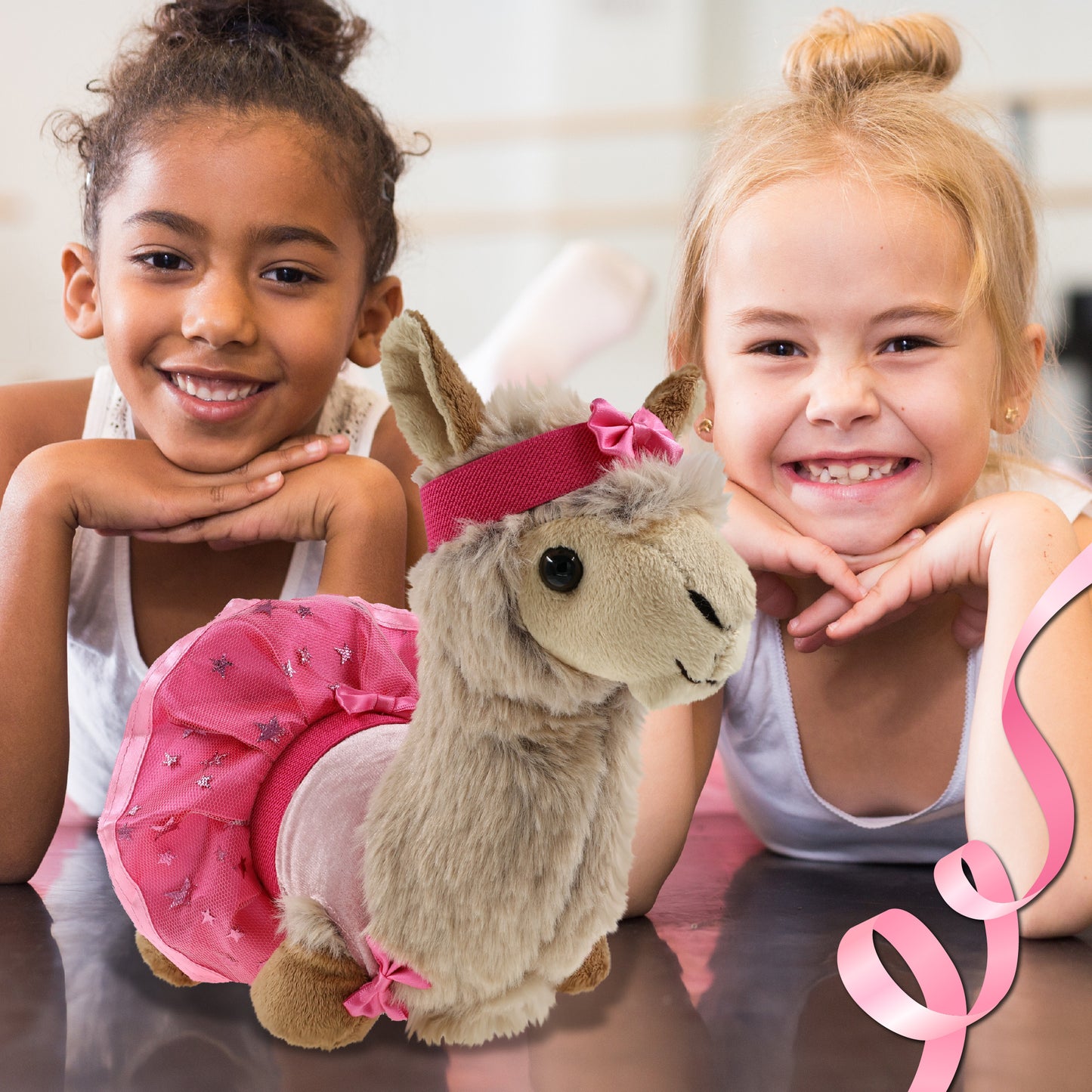 SUPER-SOFT PLUSH - LLAMA - BEIGE WITH BALLERINA DRESS UP