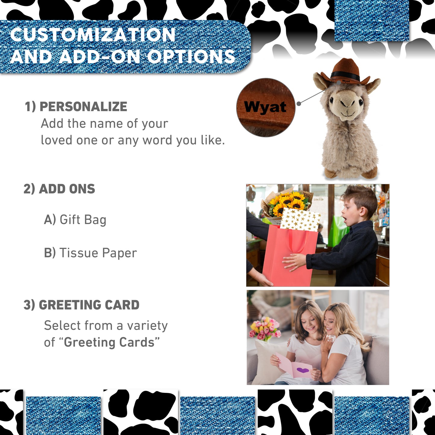 SUPER-SOFT PLUSH - LLAMA - BEIGE With COWBOY Dress Up