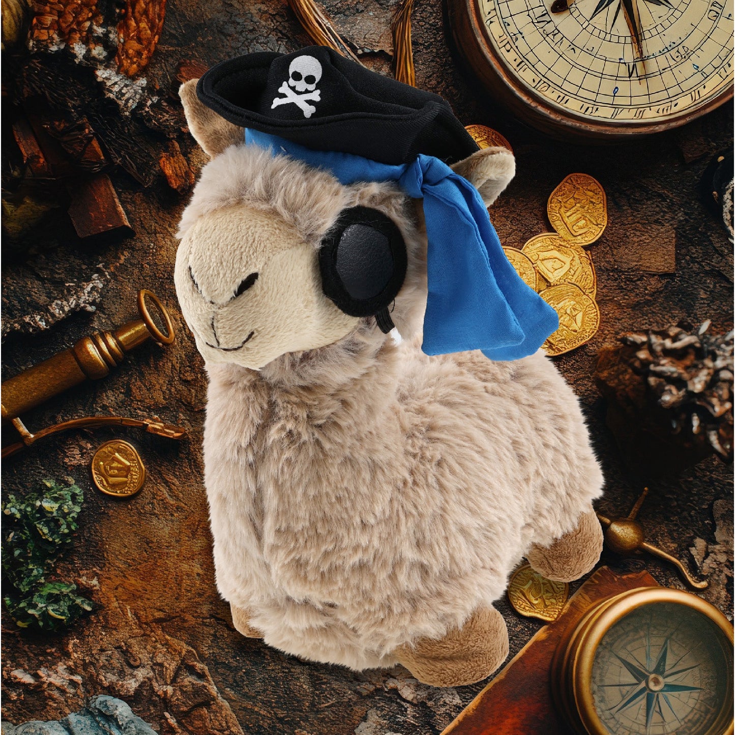 SUPER-SOFT PLUSH - LLAMA - BEIGE PIRATE DRESS UP
