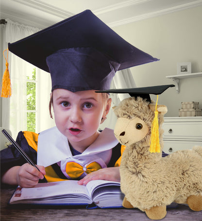 DolliBu Beige Llama Graduation Plush with Graduation Cap with Tassel, 11 Inches