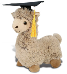DolliBu Beige Llama Graduation Plush with Graduation Cap with Tassel, 11 Inches