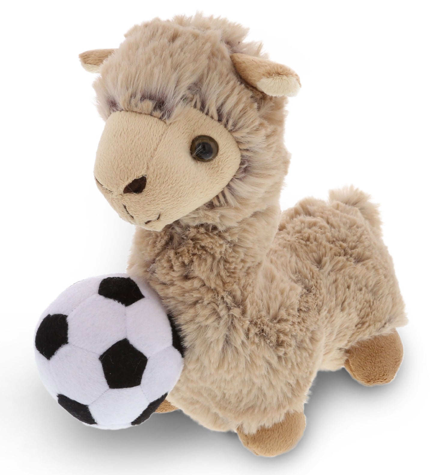 PLUSH SOCCER BALL - SUPER-SOFT PLUSH - LLAMA - BEIGE
