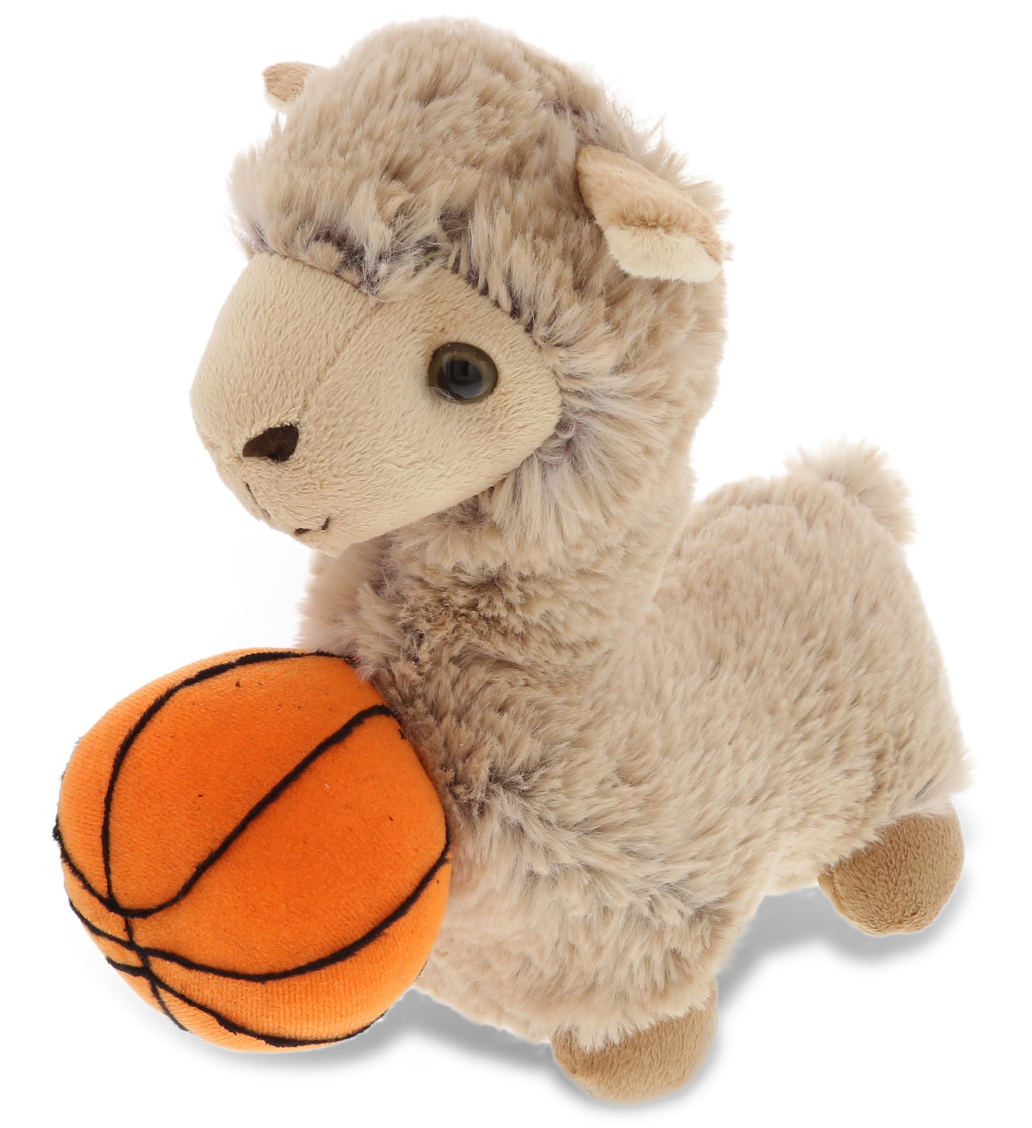 PLUSH BASKETBALL - SUPER-SOFT PLUSH - LLAMA - BEIGE