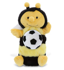 SUPER SOFT PLUSH HAND PUPPET - HONEYBEE WITH SOCCER PLUSH