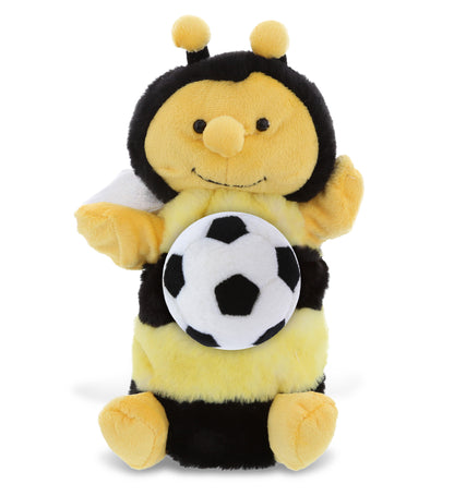 SUPER SOFT PLUSH HAND PUPPET - HONEYBEE WITH SOCCER PLUSH