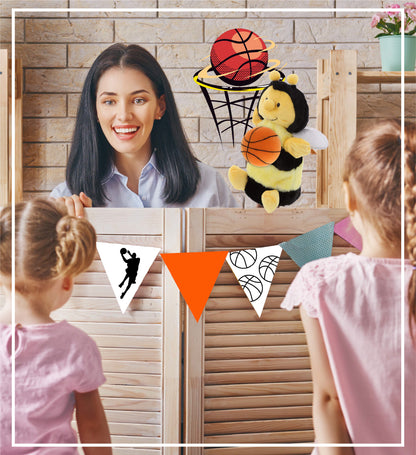 SUPER SOFT PLUSH HAND PUPPET - HONEYBEE WITH BASKETBALL PLUSH
