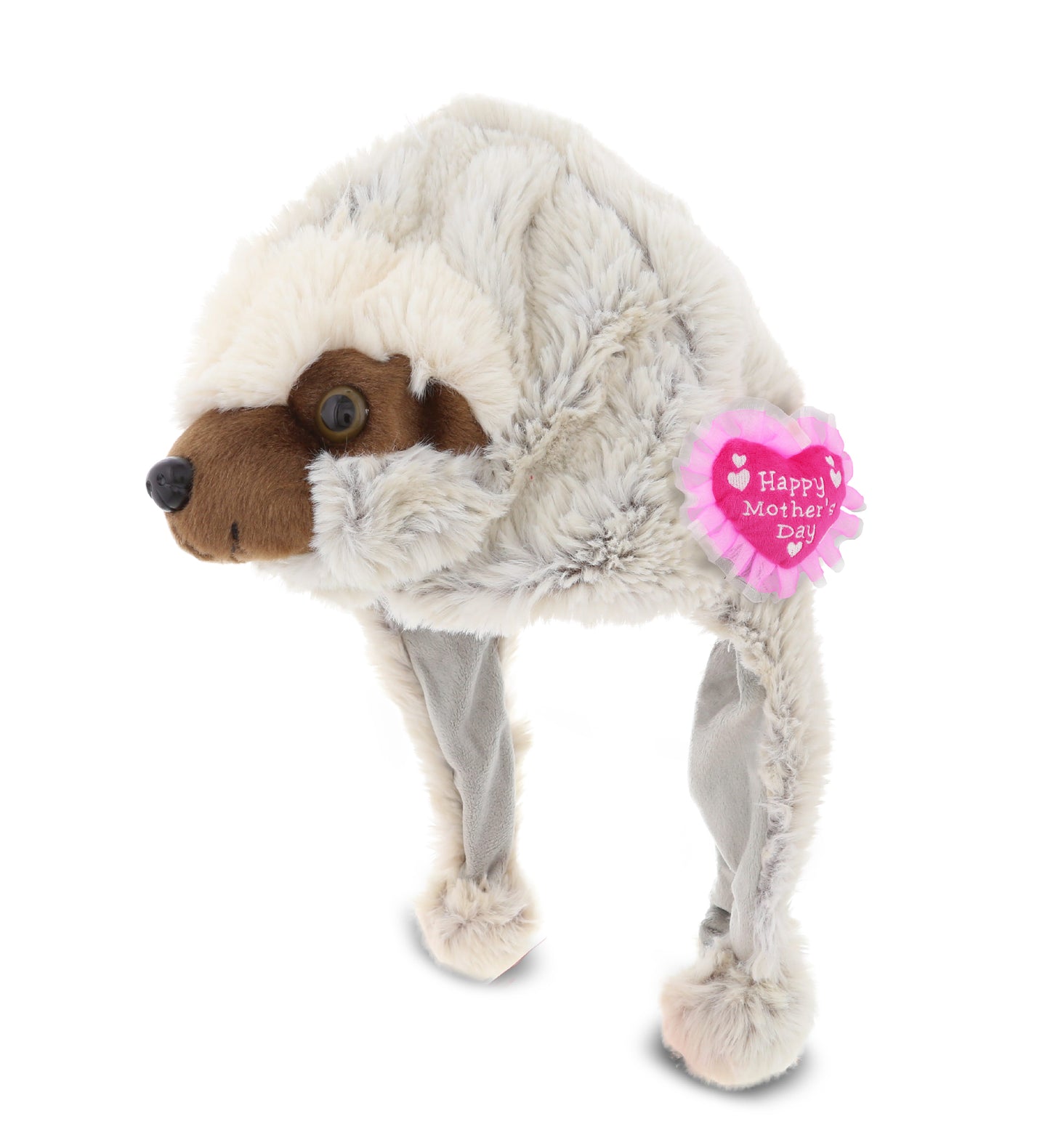 PLUSH MOTHERS DAY HEART - SUPER SOFT PLUSH HAT - SLOTH