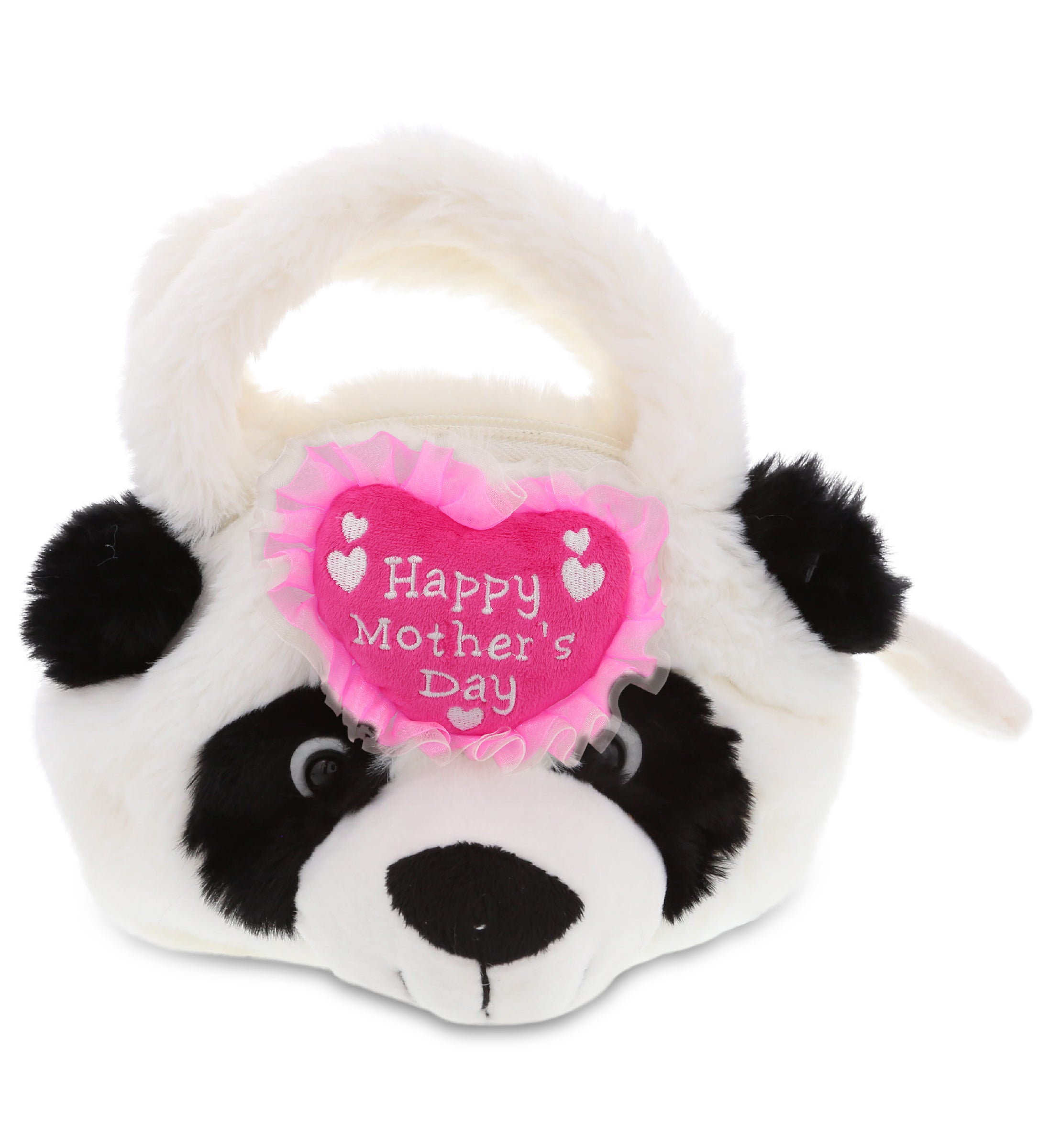 PLUSH MOTHERS DAY HEART - SUPER-SOFT PLUSH HAND BAG - PANDA