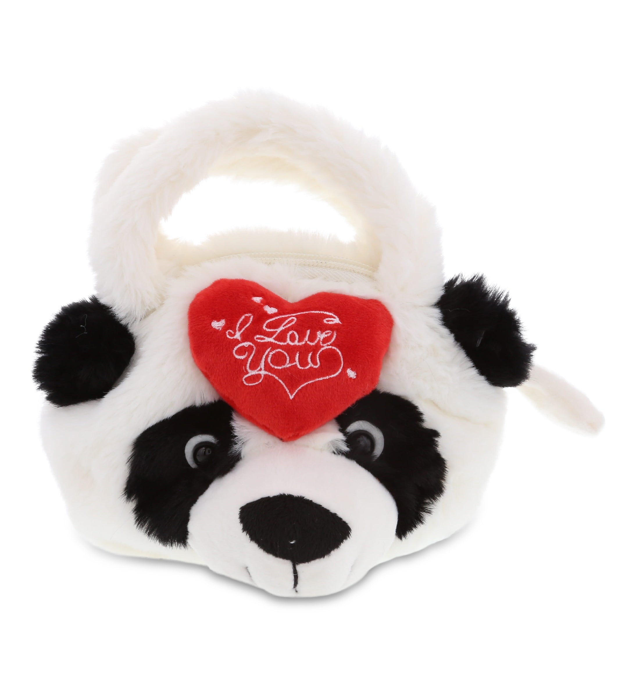 PLUSH I LOVE YOU RED HEART - SUPER-SOFT PLUSH HAND BAG - PANDA