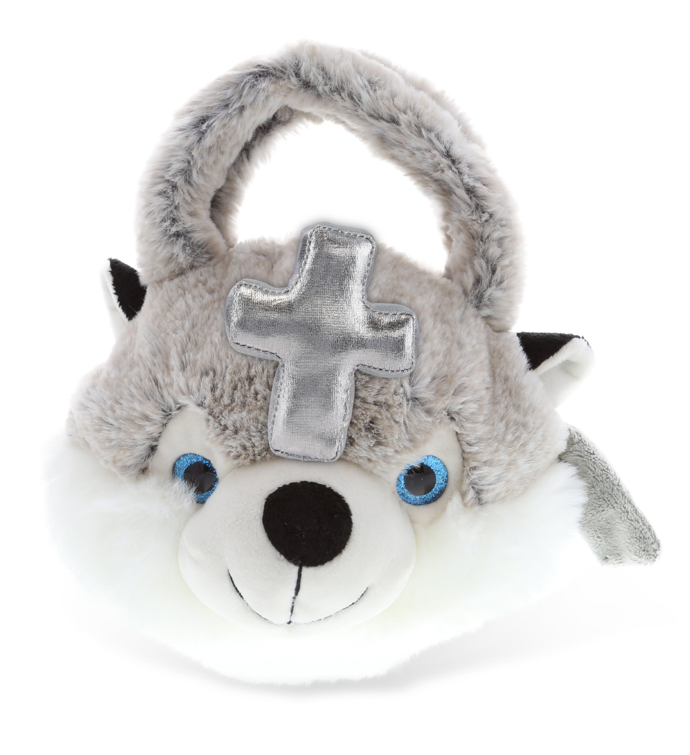 PLUSH CROSS - SUPER-SOFT PLUSH HAND BAG - HUSKY