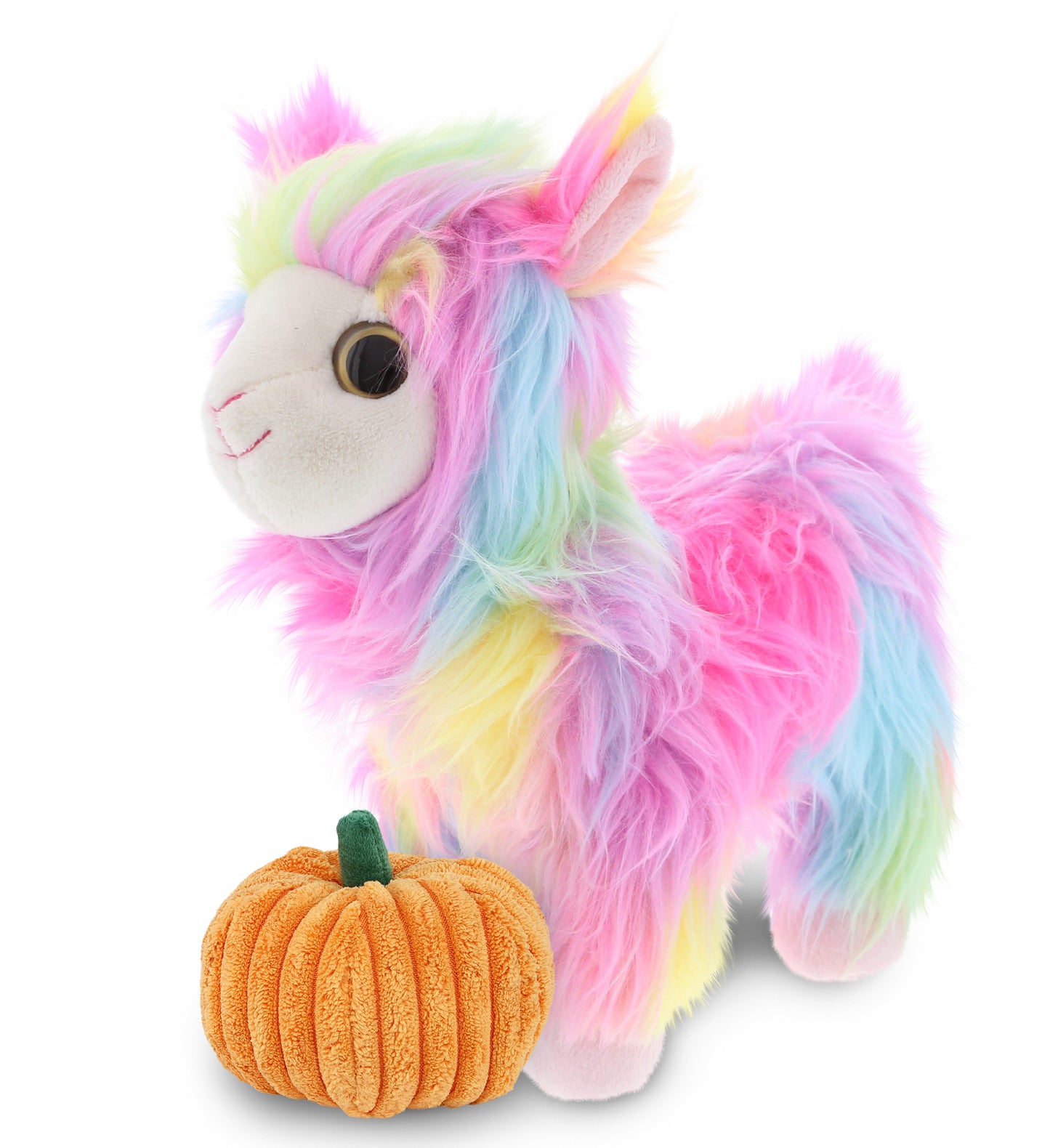 PLUSH PUMPKIN - SUPER SOFT PLUSH - RAINBOW LLAMA
