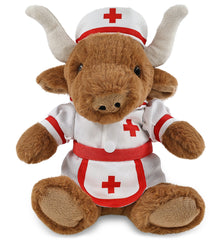 SUPER SOFT PLUSH - TEXAS LONGHORN With NURSE Dress-Up