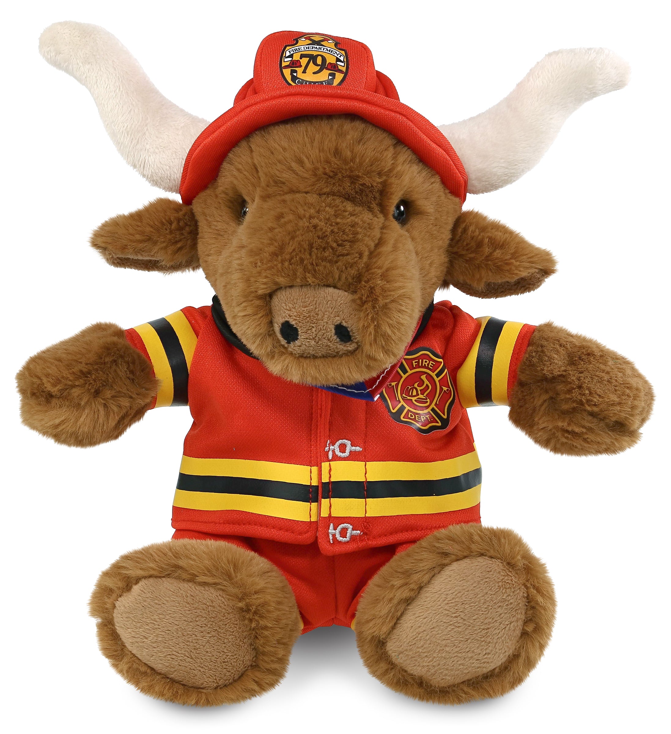 PLUSH FIREMAN - SUPER SOFT PLUSH - TEXAS LONGHORN