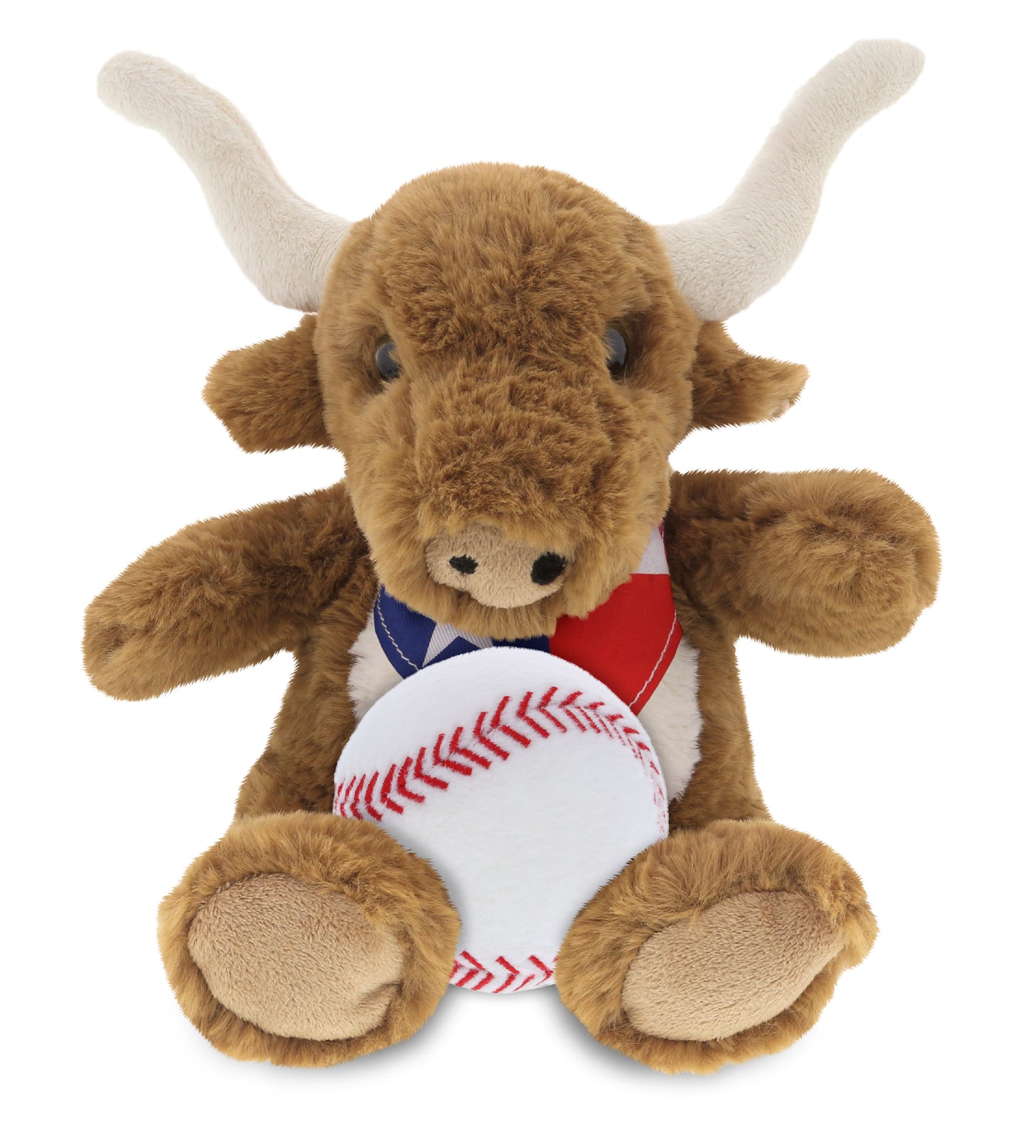 SUPER SOFT PLUSH - TEXAS LONGHORN WITH BASEBALL PLUSH