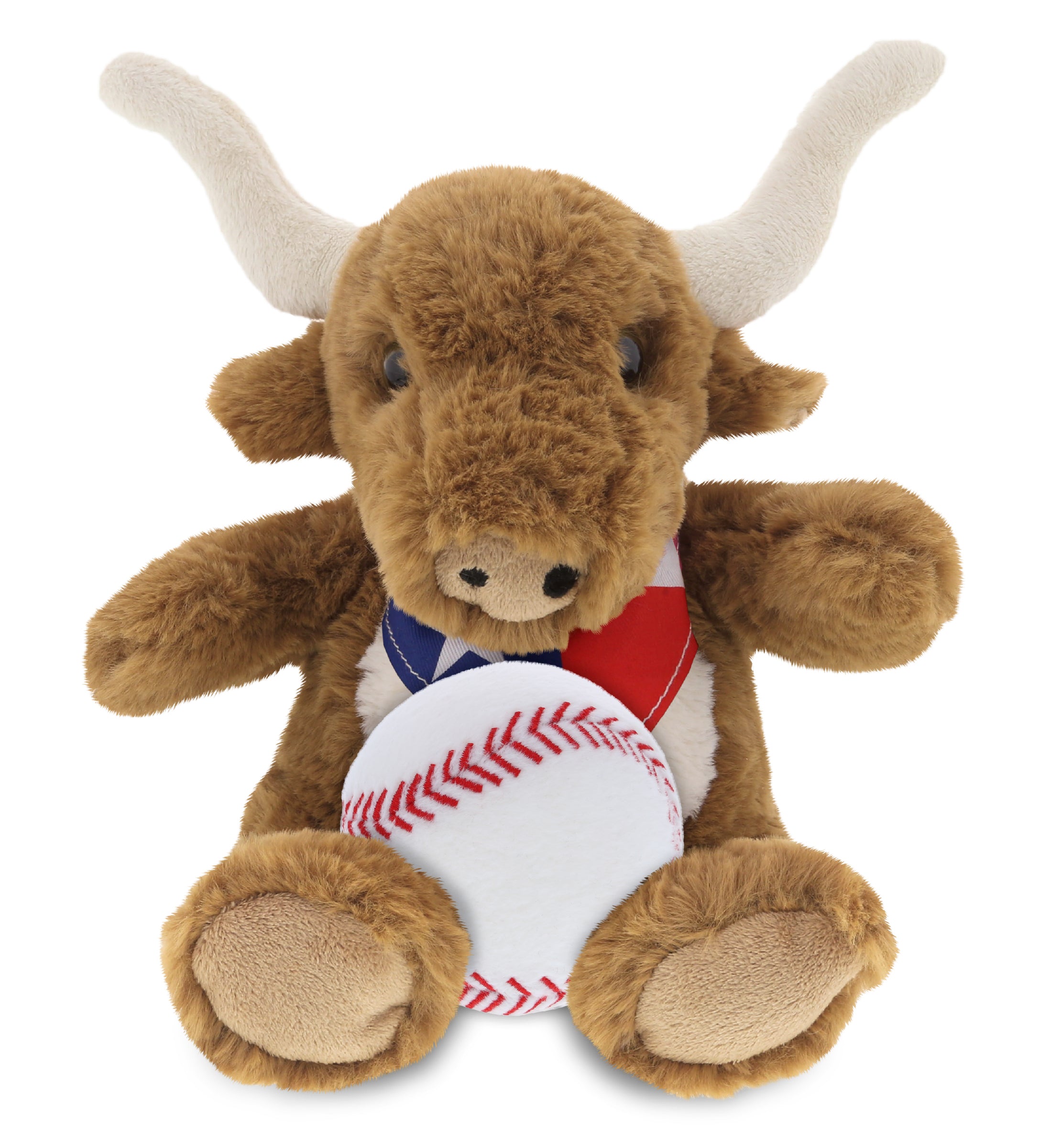 SUPER SOFT PLUSH - TEXAS LONGHORN WITH BASEBALL PLUSH