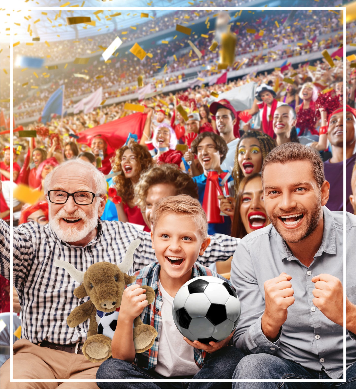 SUPER SOFT PLUSH - TEXAS LONGHORN WITH SOCCER PLUSH