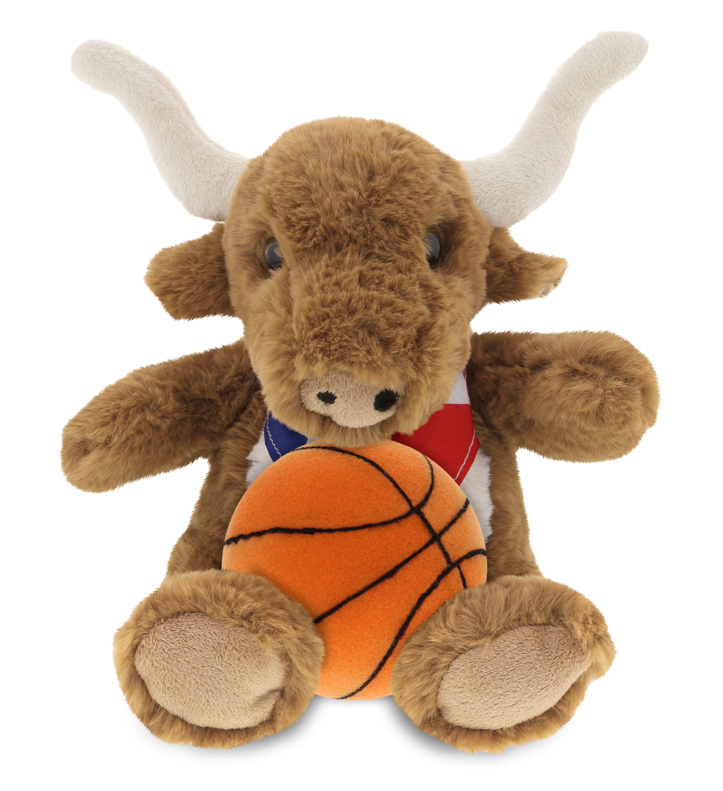 SUPER SOFT PLUSH - TEXAS LONGHORN WITH BASKETBALL PLUSH