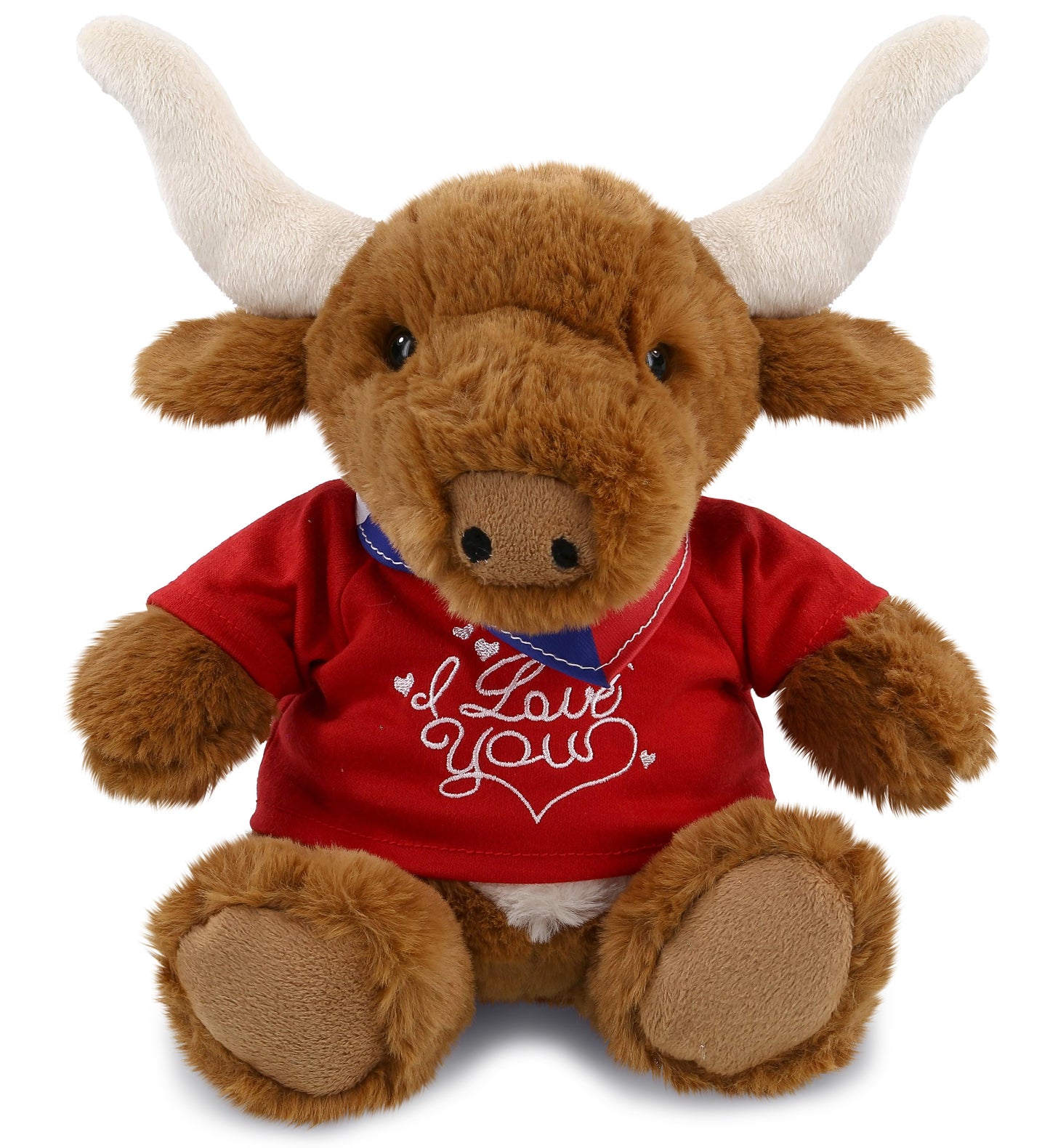 PLUSH I LOVE YOU RED SHIRT- SUPER SOFT PLUSH - TEXAS LONGHORN
