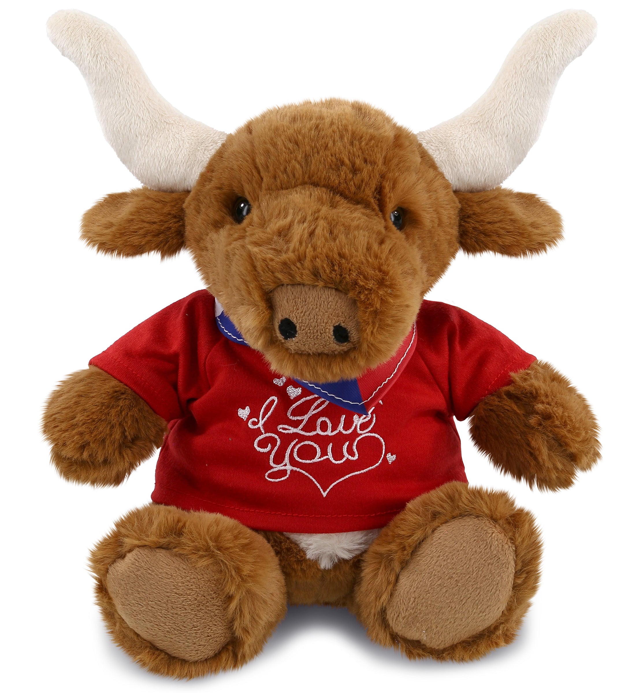 PLUSH I LOVE YOU RED SHIRT- SUPER SOFT PLUSH - TEXAS LONGHORN