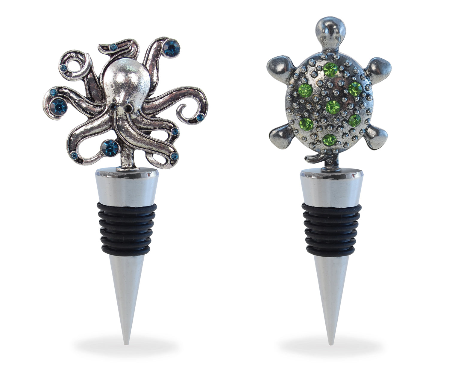 Wine Stopper-Turtle and Octopus - Set of 2