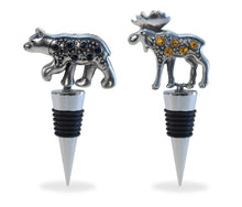 Wine Stopper - Black Bear, Moose, Owl, Frog  - Set of 4