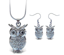 Necklace and Earrings - Owl - Set of 2