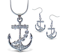 Necklace and Earrings - Anchor - Set of 2