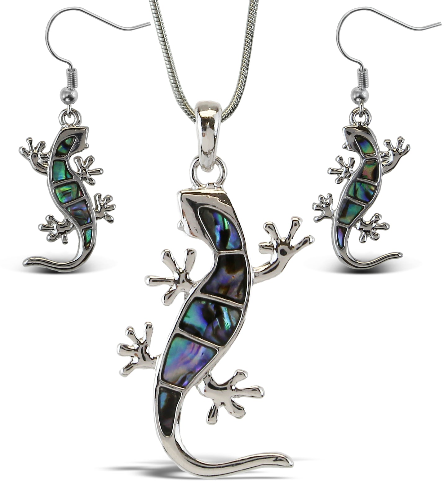 Necklace and Earrings - Gecko - Set of 2