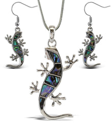 Necklace and Earrings - Gecko - Set of 2