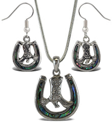 Necklace and Earrings - Horseshoe - Set of 2