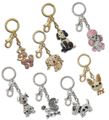 Keychains - Dogs Gold and Silver Keychains - Set of 8