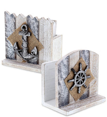 Sea Nautical- Napkin Holder and Coaster - Set of 2